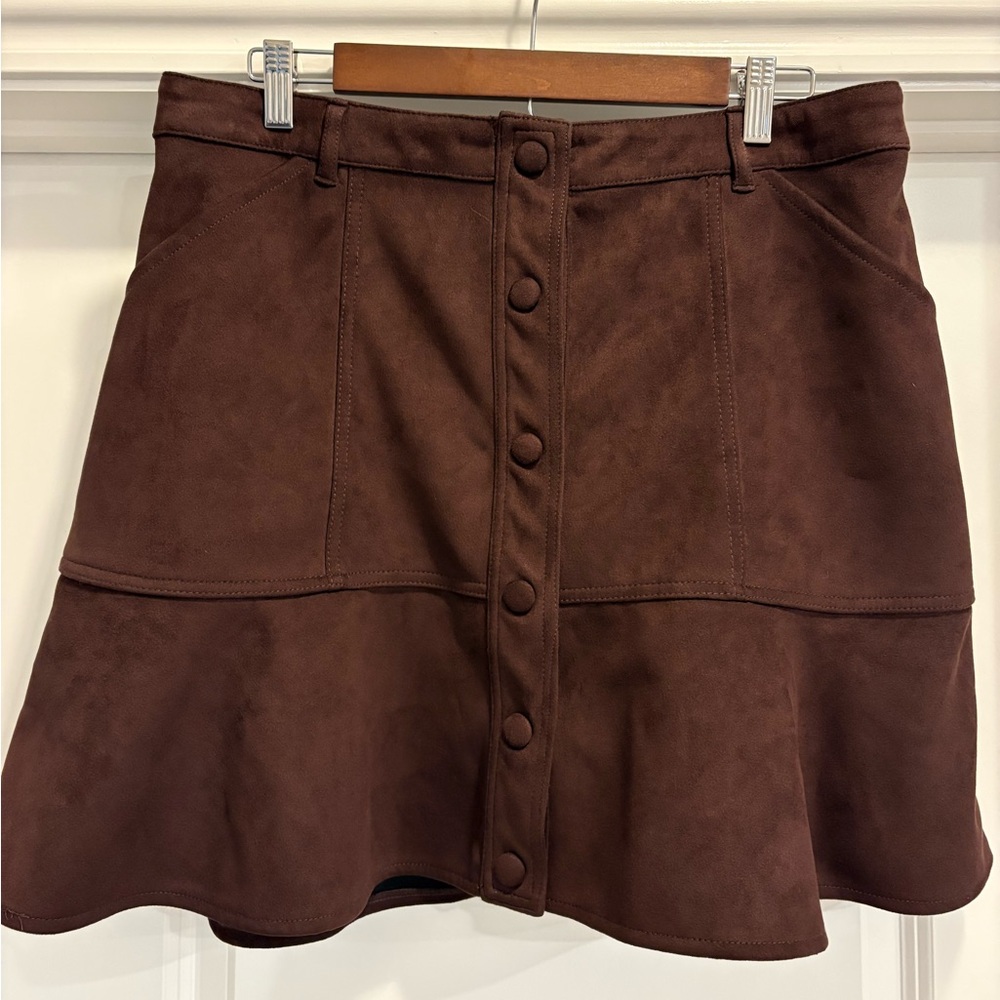 Draper James Chocolate A-Line Skirt